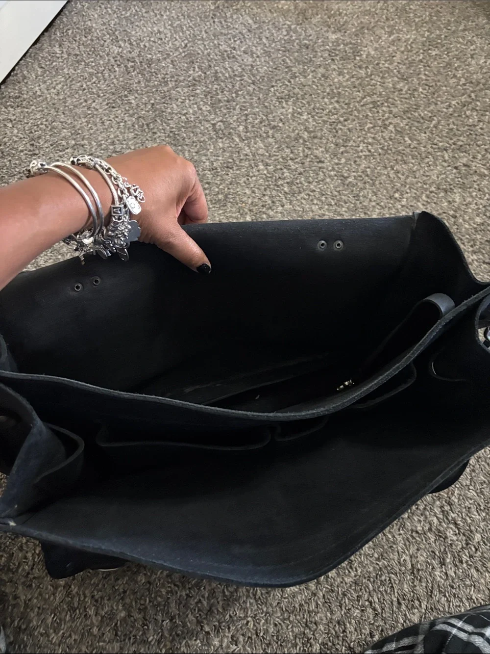 Saddleback Leather shoulder bag/ backpack THICK black Original HEAVY boho biker